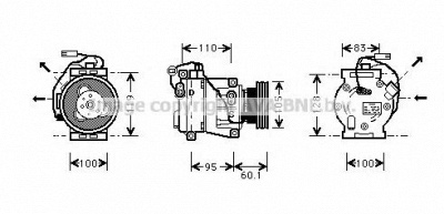 AVA QUALITY COOLING ivk064 -  Компрессор, кондиционер